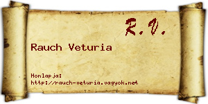 Rauch Veturia névjegykártya